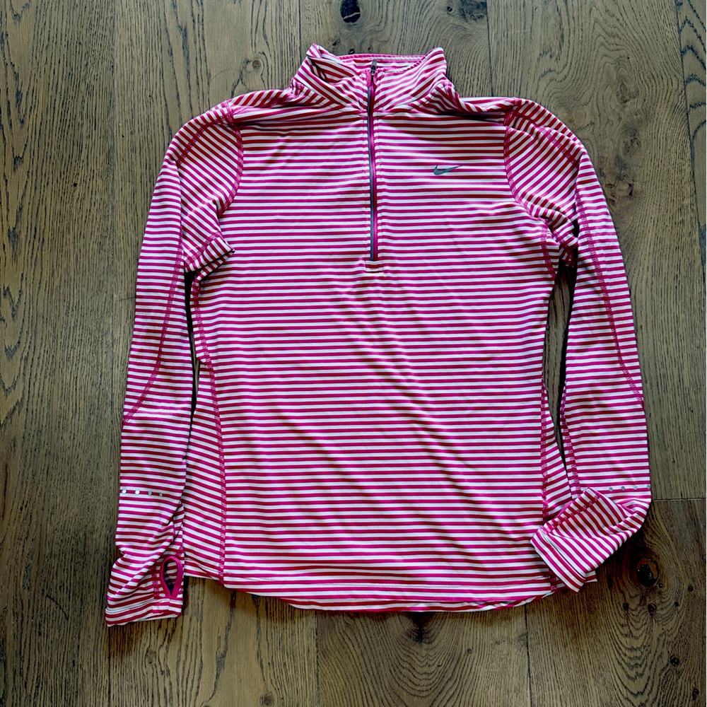 Nike dri-fit striped long sleeve shirt jogger workout lightweight